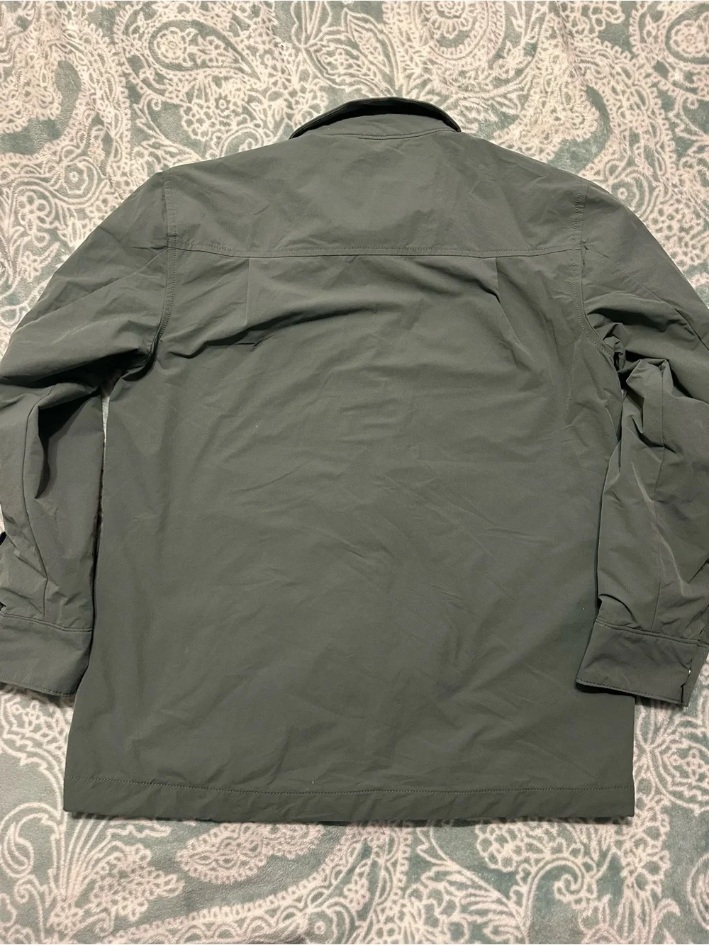 GAP TEEN Windbreaker Size XXL Teen Jacket Snaps Olive Sage Green Quick Dry